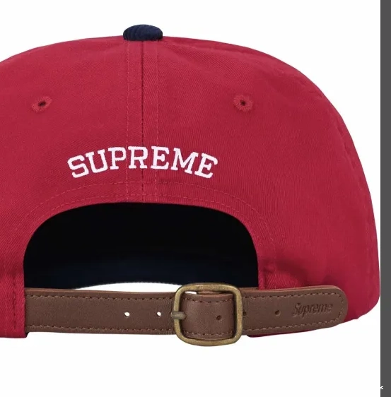 Buckle Retro S Black 6-PANEL Color Embroidered White LOGO 2-TONE Red Khaki Leather 24SS blocked Hat 0502